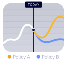 dark mode illustration of policy comparison